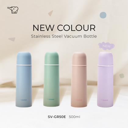 ZOJIRUSHI 0.5L S/S BOTTLE WITH CUP - SV-GR-50
