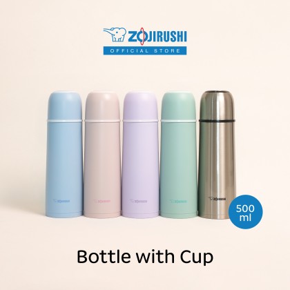 ZOJIRUSHI 0.5L S/S BOTTLE WITH CUP - SV-GR-50