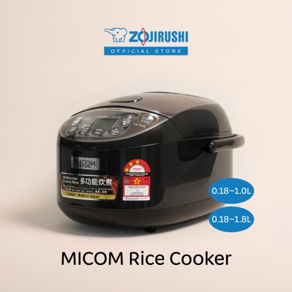 ZOJIRUSHI 1L/1.8L MICOM RICE COOKER & WARMER - NL-GAQ10/18