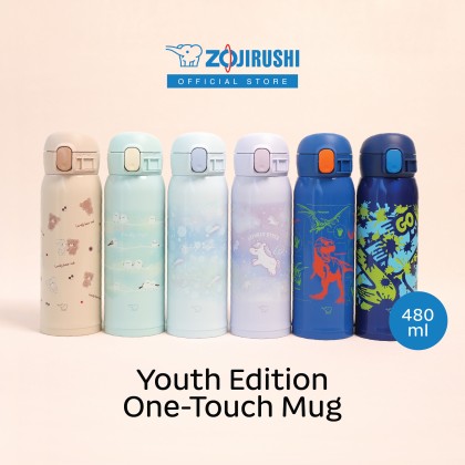 ZOJIRUSHI 0.48L S/S ONE TOUCH FLIP-OPEN MUG - SM-WJ/WN48